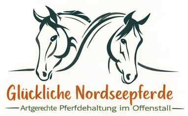 Glückliche Nordseepferde